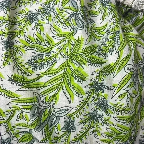 Calypso St. Barth Beaded Embroidered Flare Sleeve Floral Tunic Top Size Medium - Picture 4 of 10